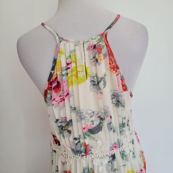 Anthropologie Ranna Gill Kalia Floral Dress Ivory Crochet Lace Women Small - Picture 8 of 15